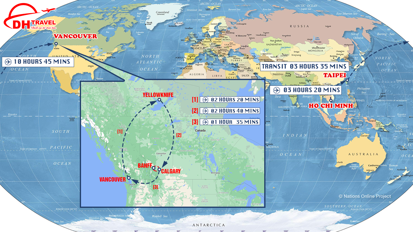 CANADA NG M C C QUANG V HOA ANH O 2024 VANCOUVER YELLOWKNIFE   MAP VANCOUVER YELLOWKNIFE   NGẮM CỰC QUANG   XE CHÓ KÉO T1 2024 